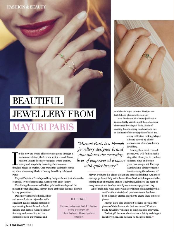 London House Magazines : Mayuri, the embodiment of discreet luxury