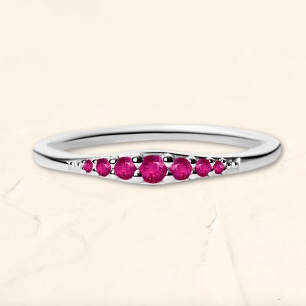 White gold ruby ring