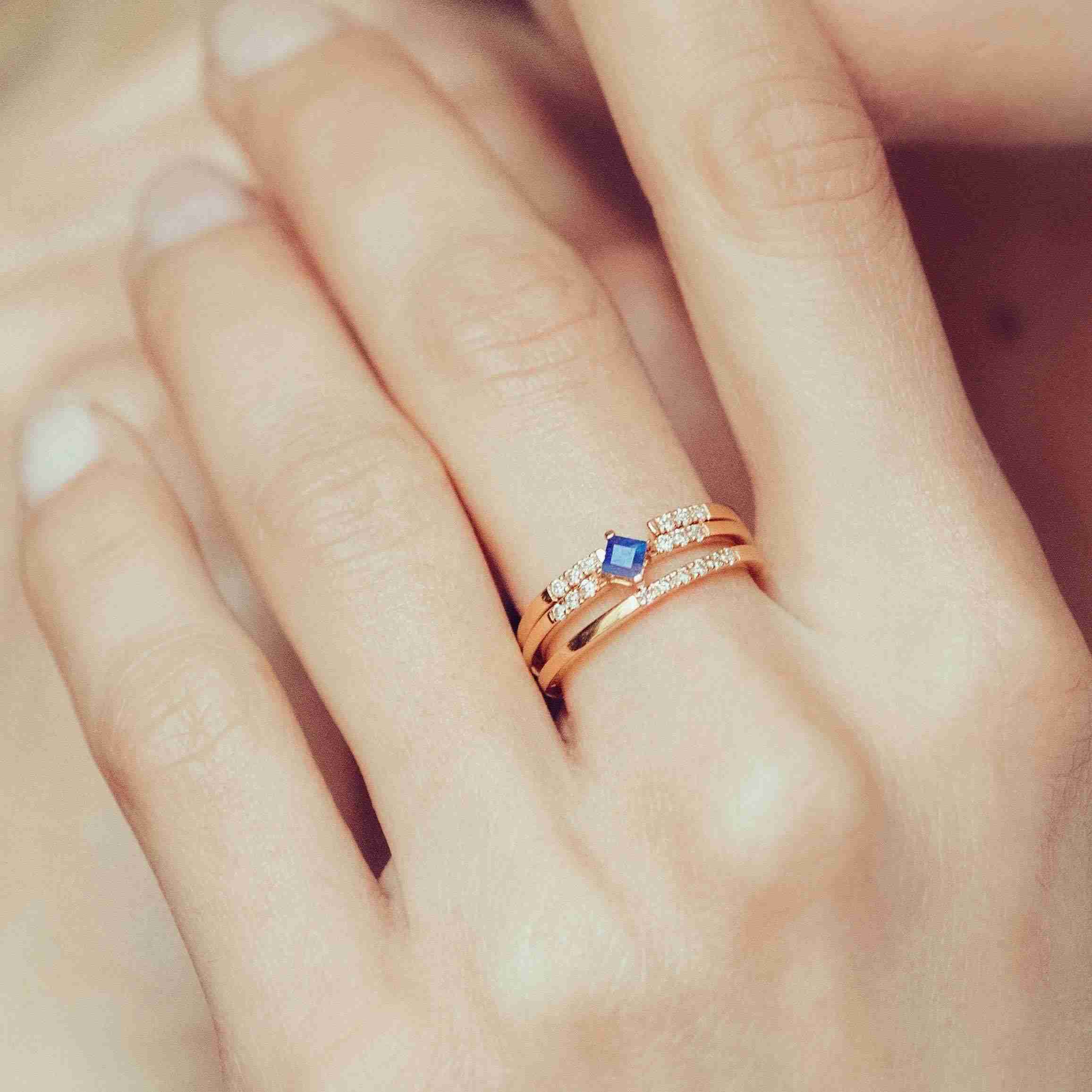 Anillo Trío Zafiro