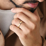 engagement ring black diamond baguette Agni