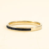Men's semi-eternity ring in Mangal black diamond