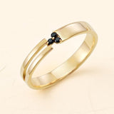 Unisex black diamond Vibhu ring