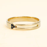 Unisex Vibhu ring in black diamond and 18-carat gold