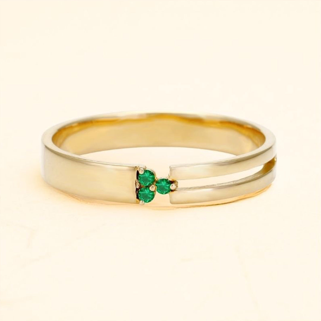 Anillo unisex Vibhu esmeralda