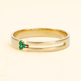 Vibhu 18-carat gold and unisex emerald ring