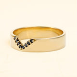 Rudra black diamond ring for men