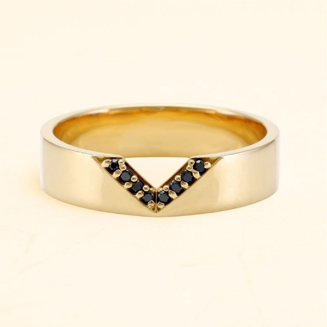 Anillo Rudra diamante negro para hombre