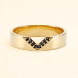 Rudra black diamond men's ring