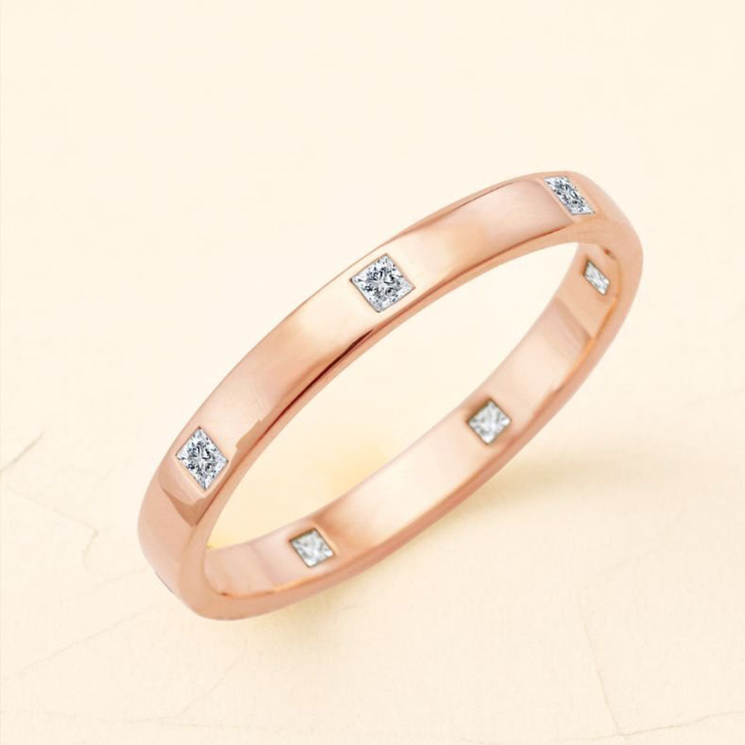 Viyom ring for men in diamond and 18-carat rose gold