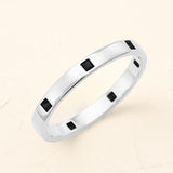 Men's Viyom 18K White Gold black diamond ring