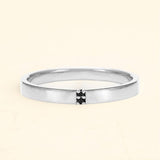 Kabir men's white gold black diamond ring