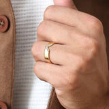 Bague Rudra en or jaune et en diamant 18 carat pour homme