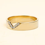 Bague en diamant Rudra or jaune 18 carat pour homme