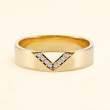 Bague pour homme en diamant Rudra or jaune 18 carat