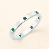 VIyom ring in emerald white gold for men