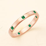rose gold VIyom emerald ring for men