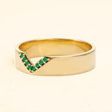 Rudra emerald ring for men