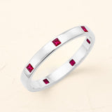 Viyom ring for men ruby 18 carat white gold