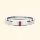 18K white gold Agni ruby ring for men