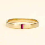 Baguette Man Agni ruby ring