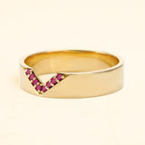 Rudra 18-carat gold and ruby ring for men