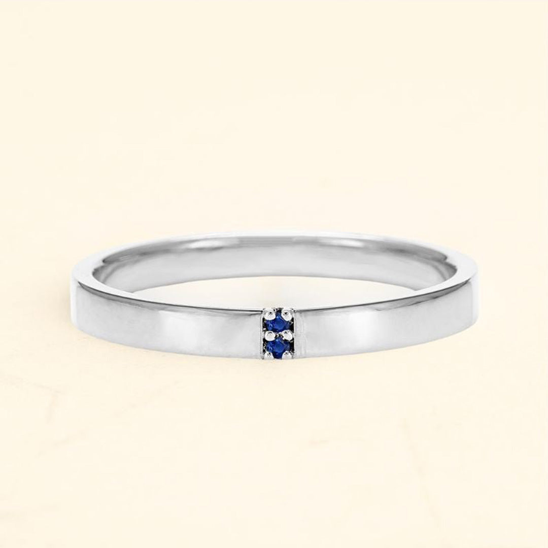 18K White Gold Sapphire Kabir Ring for Men
