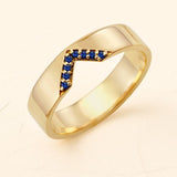 Bague Rudra pour homme en saphir 18 carats