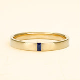 Solitaire Agni ring for men in sapphire