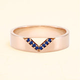 Bague pour homme Rudra en saphir or rose 18 carats