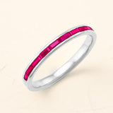 bague en rubis Mangal pour homme or blanc 18 carats