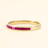 Bague Mangal taille baguette rubis pour homme or 18 carats