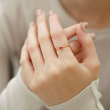 anillo shanti rubí oro vermeil