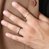 men's spahir rings Agni and Mangal baguette