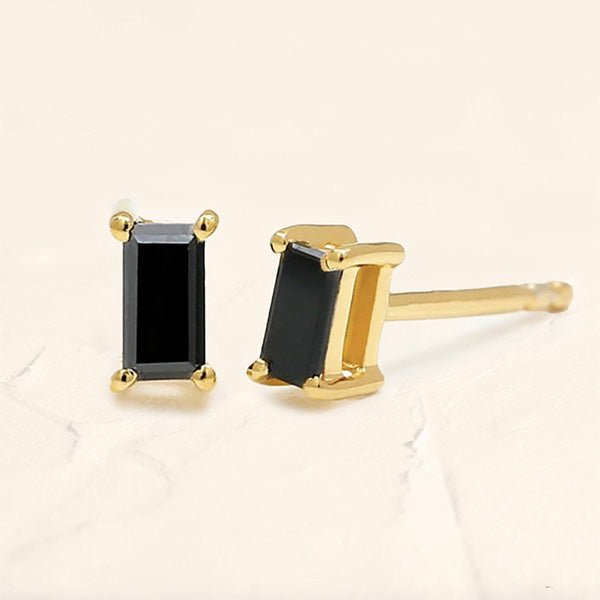 Pendientes de diamantes negros Shanti