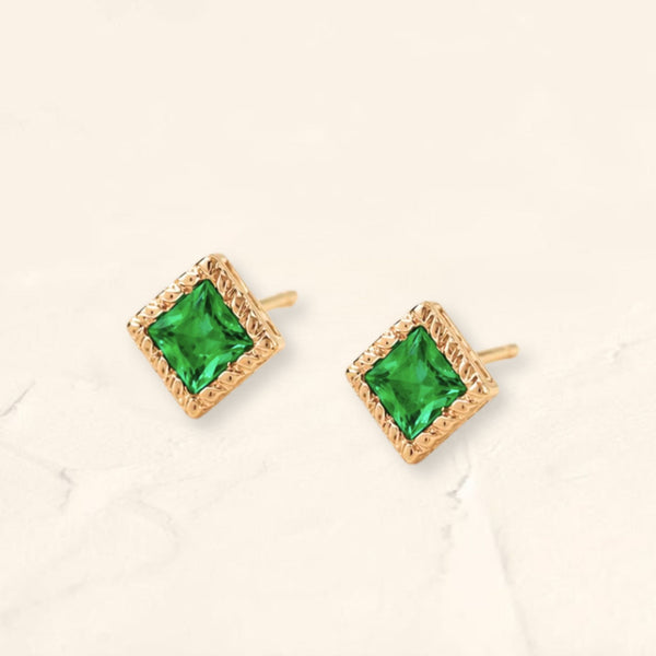 Boucles d'Oreilles Indrani Emeraude