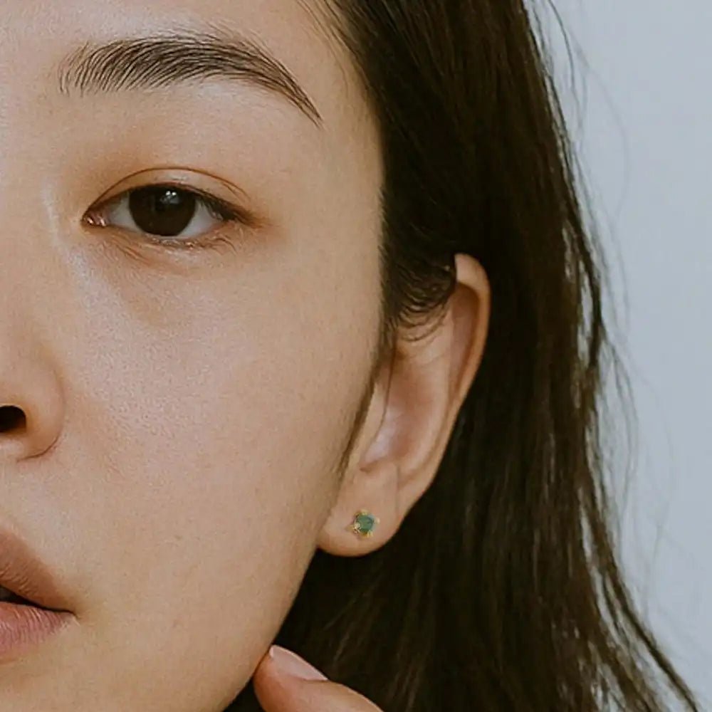 Pendientes de diamantes en oro amarillo de Saral