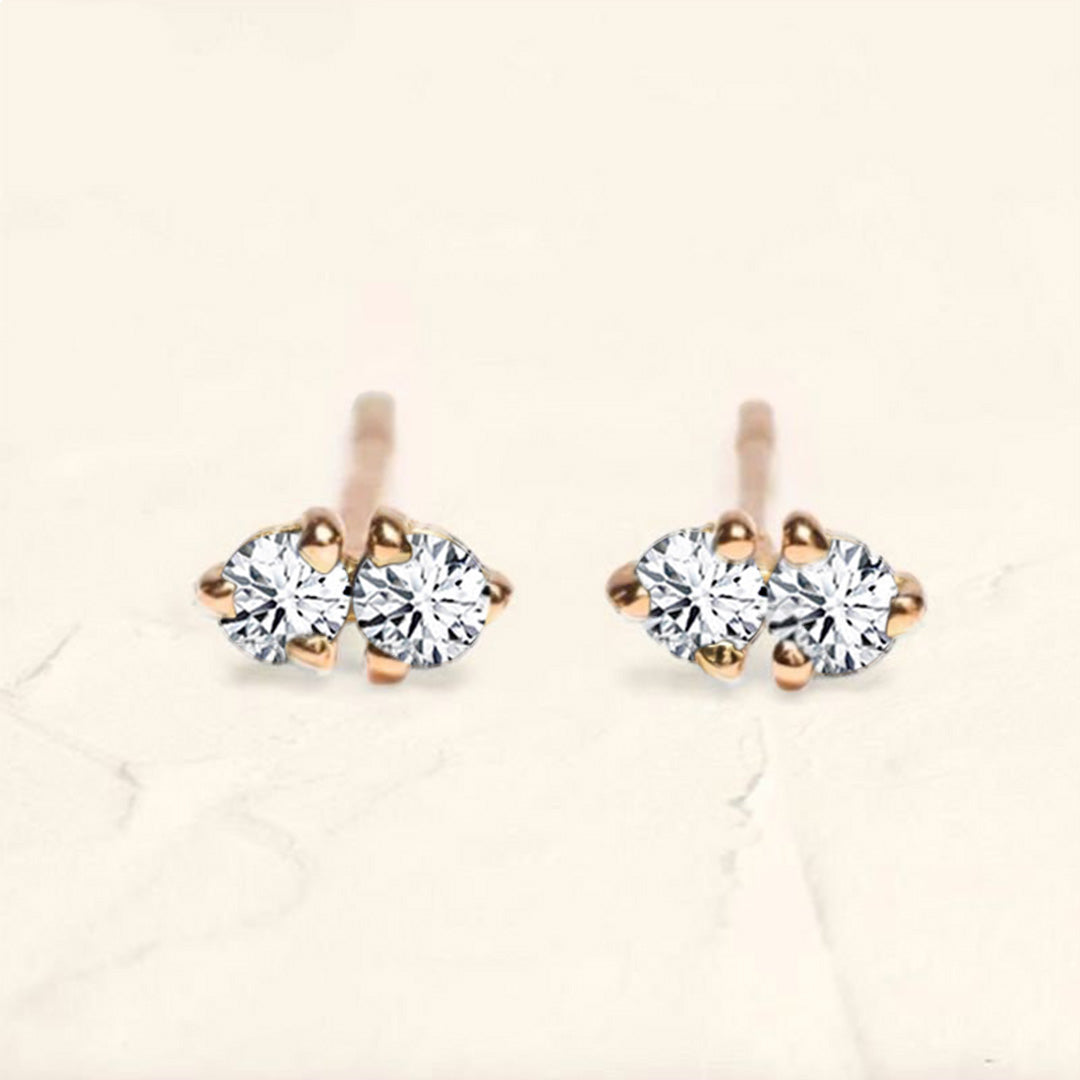 prema diamond earrings rose gold