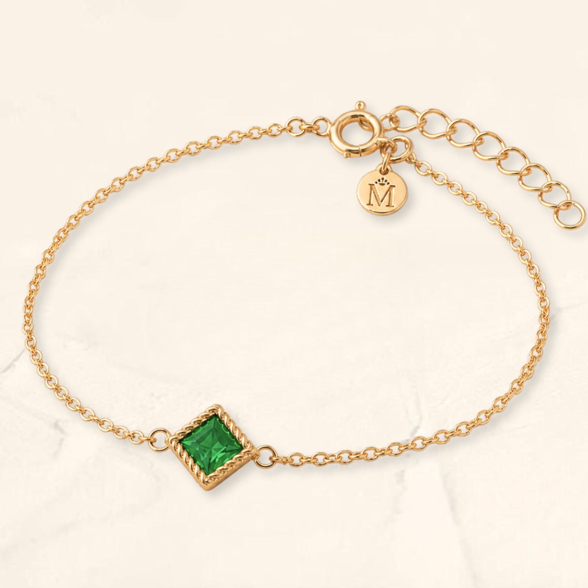 Bracelet Indrani émeraude en or jaune 18 carats
