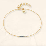 pulsera de barra larga Zafiro