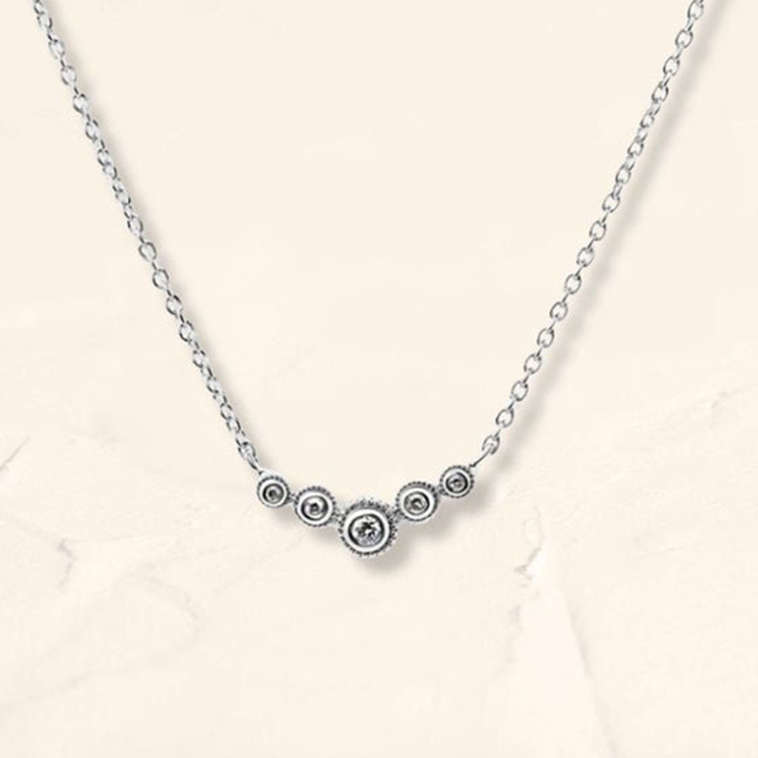 white gold diamond necklace river