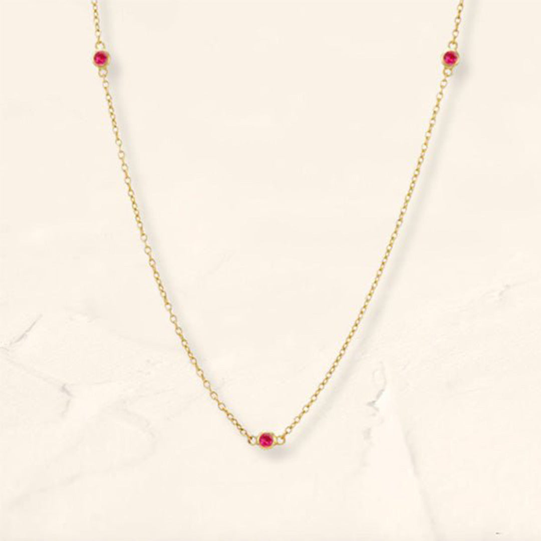 Collier or 14k | Pendentif rubis pierre de naissance | Blush Jewels Collier or 14k | Pendentif rubis pierre de naissance | Blush Jewels