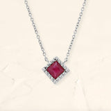 collier rubis or blanc taille princesse Indrani