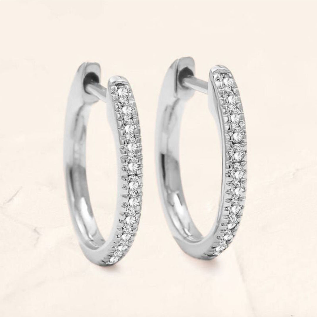 women's 18K White Gold diamond earrings