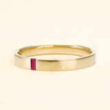 18 carat gold Agni ruby ring for men
