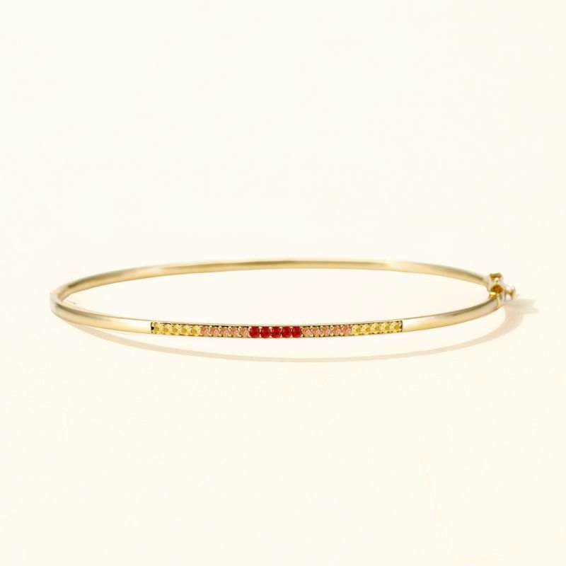 Jonc or 18 carats Tarang saphir sunset