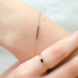 anillo shanti Zafiro y pulsera ujala Zafiro