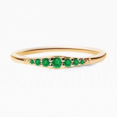 Bague sushma émeraude en or jaune