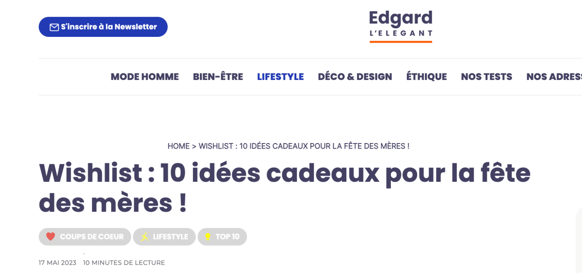 Edgard the Elegant : Mother's Day Wishlist