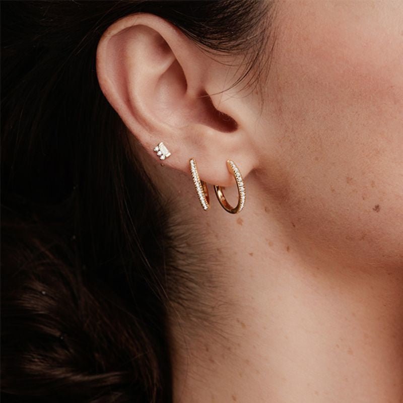 Boucles d’oreilles Ujala en diamant en or jaune 18 carats