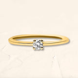 Bague de fiançailles solitaire Saral diamant 0,07 carats en or jaune